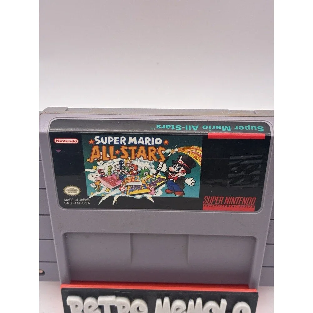Super Mario All-Stars Cartridge for Nintendo SNES Tested Authentic & Cleaned